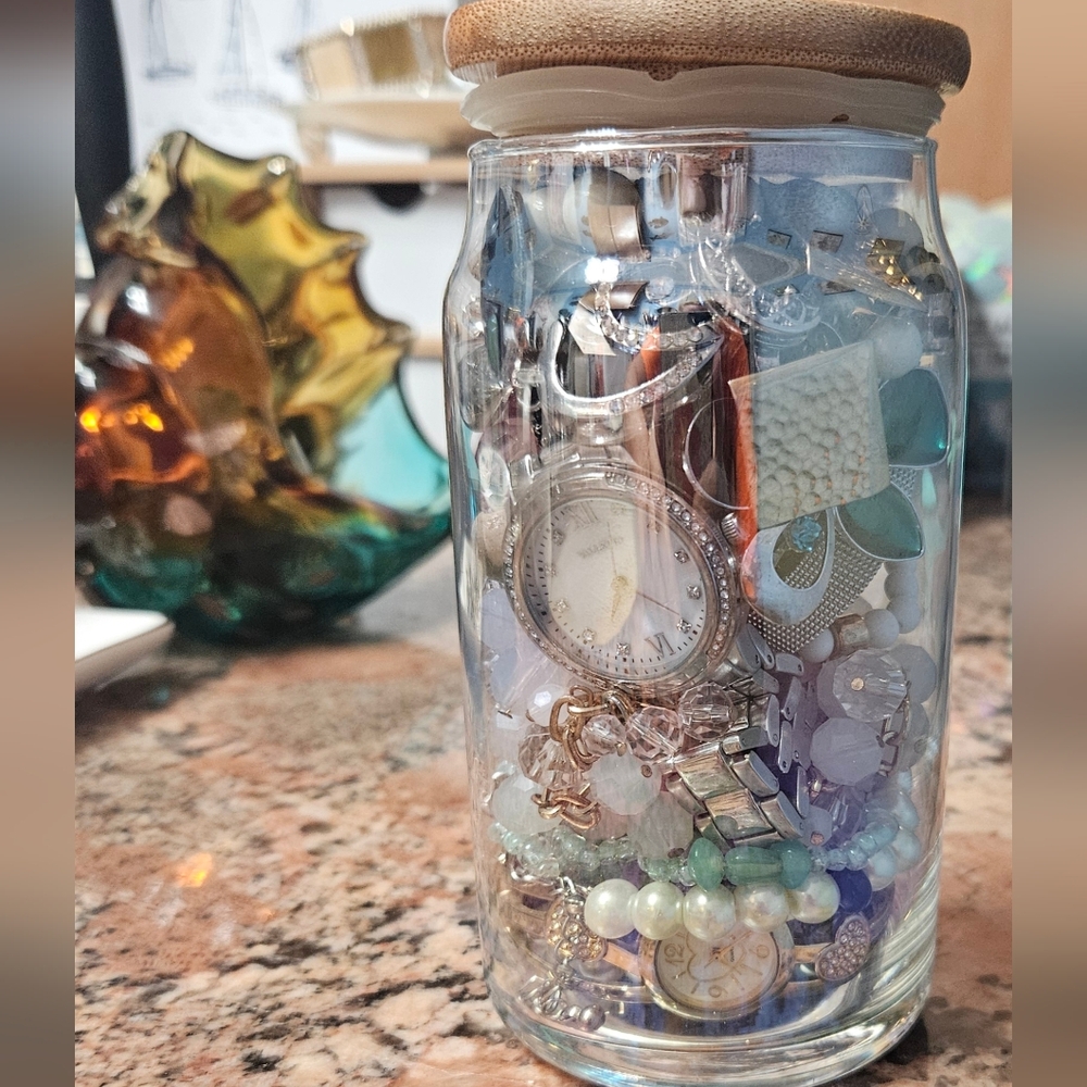 Vintage jewelry jar